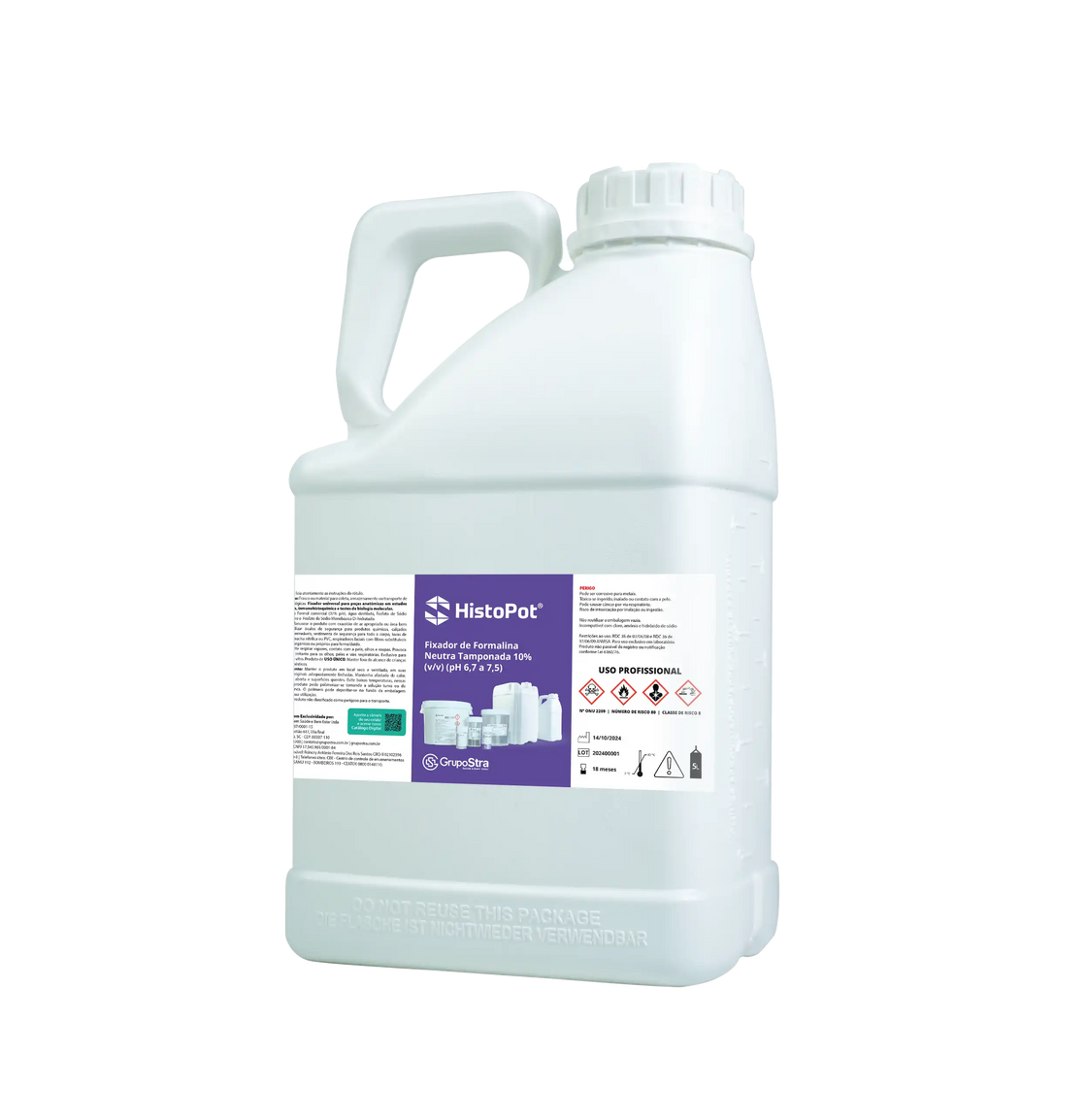 HistoPot® em Galões Formol - Tamponado 10% - 5 L