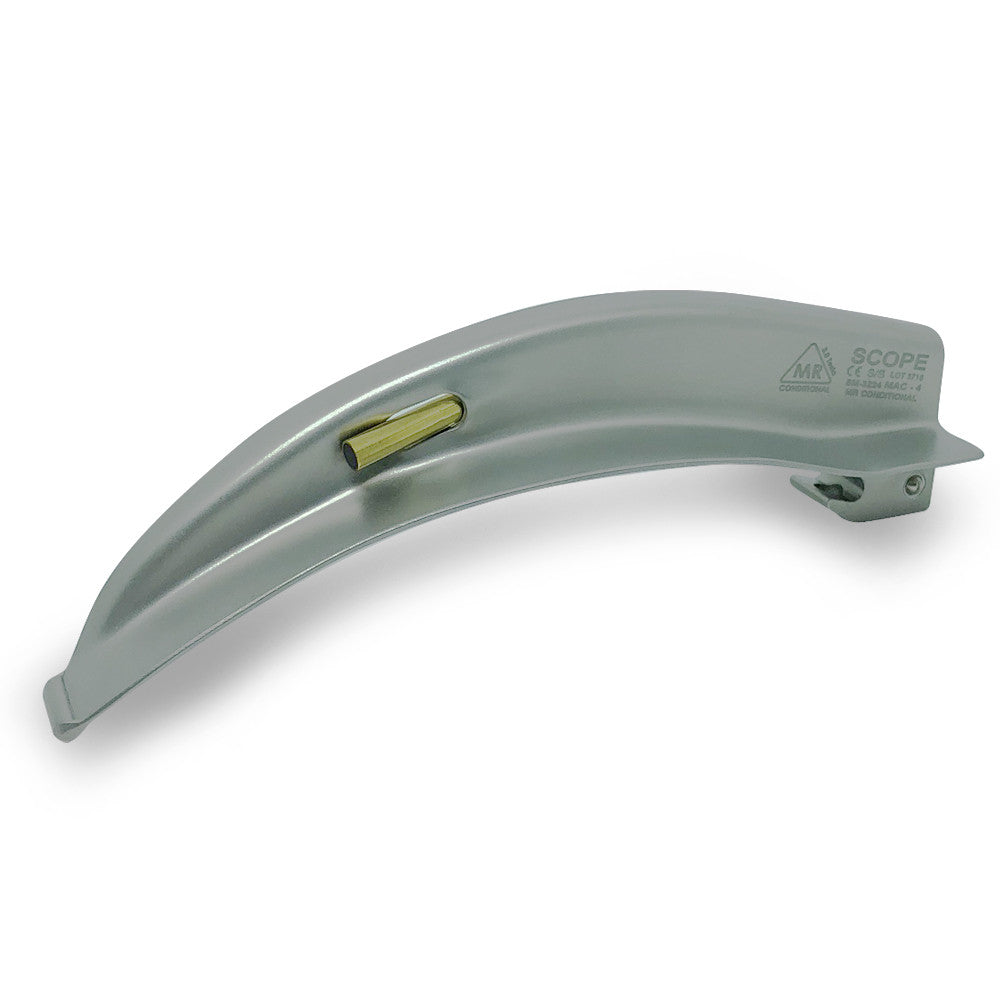 Lâmina de Laringoscópio Fibra Ótica para Ressonância Magnética - Curva MAC 4 - SM-3224 - Scope Medical