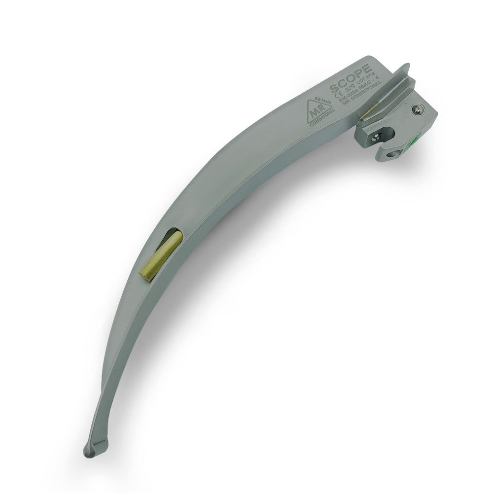 Lâmina de Laringoscópio Fibra Ótica para Ressonância Magnética - Curva MAC 4 - SM-3224 - Scope Medical