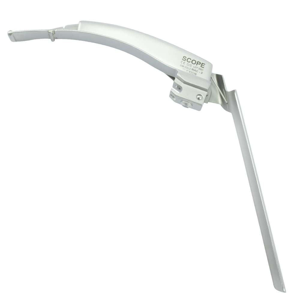Scope Medical® Laringoscópio - Lâmina Reta Miller - Fibra Óptica - SM - 3234